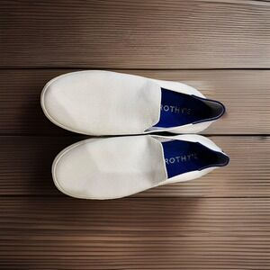 Rothy's The Original Slip On Sneaker White Women's Shoes Size 8 MSRP $119.00
